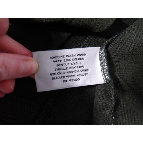 Vtg Kathy Ireland Plus 2X Faux Suede Blouse Shirt Top Olive Green Button Up Coll - Picture 8 of 9